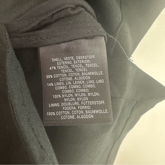 Maeve Anthropology Linen Blend Dress Size Medium Black Classic Date Night - Picture 9 of 10